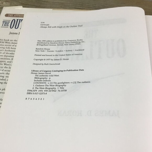 The Outlaws By James D. Horan Hardcover Book - Picture 6 of 10